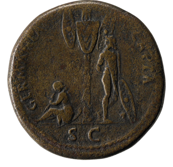 Figure 3. THP, Laurie Venters, Reverse of bronze sestertius minted in 85 CE. Property of the British Museum (inv. no. R.11329).
