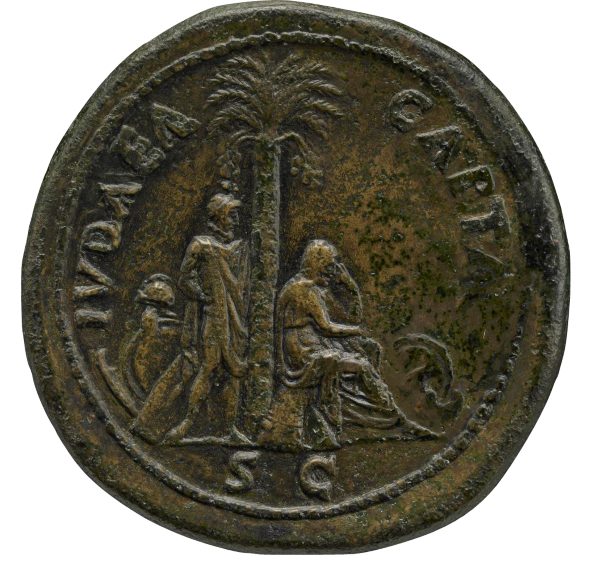 Figure 1. THP, Laurie Venters, Reverse of bronze sestertius minted in 71 CE. Property of the British Museum (inv. no. R.10656).