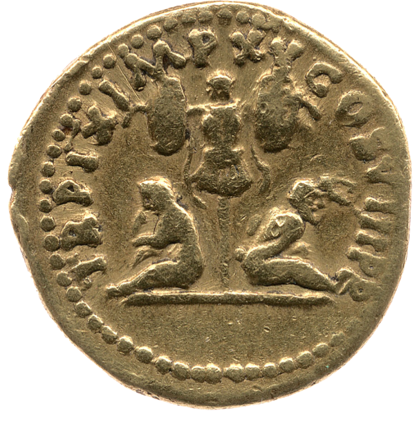 Figure 2. THP, Laurie Venters, Reverse of gold aureus minted in 80 CE. Property of the British Museum (inv. no. 1908,0110.2651).